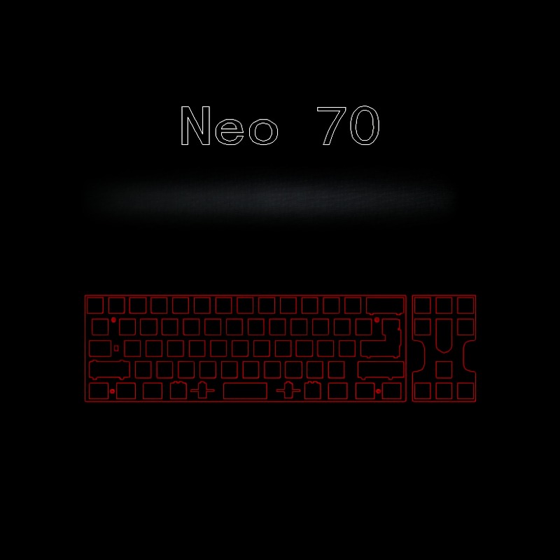 Crepe Pan Carbon - Placa de Posicionamento para Teclado Neo70