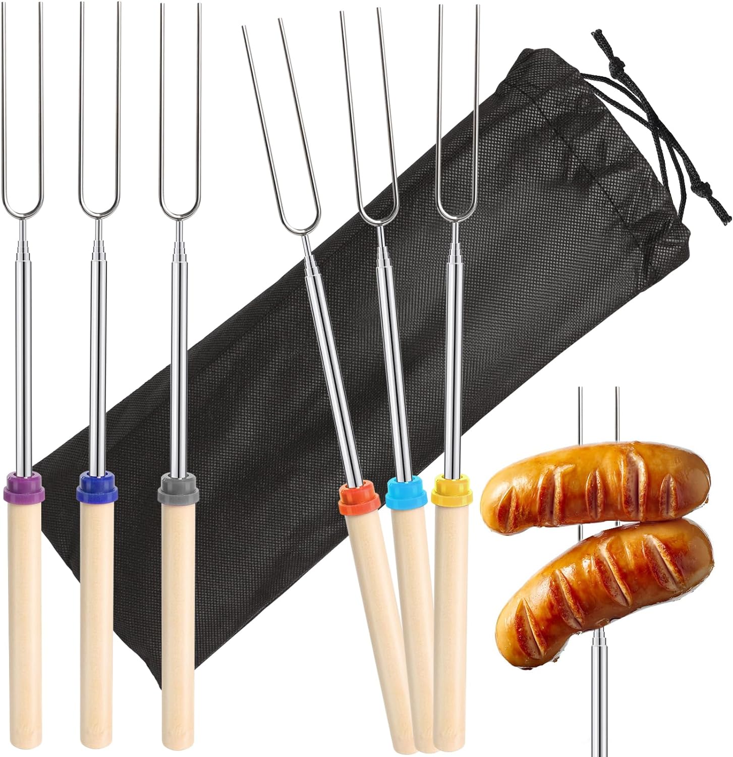 Aço inoxidável telescópica chu - Corn Dog Stick avaliação e preço